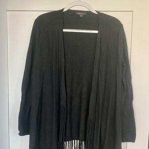 Ella Moss Black Fringe Sweater